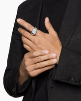 Streamline® Signet Ring in Platinum, 17mm